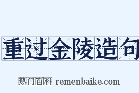 重过金陵造句是什么意思的图片